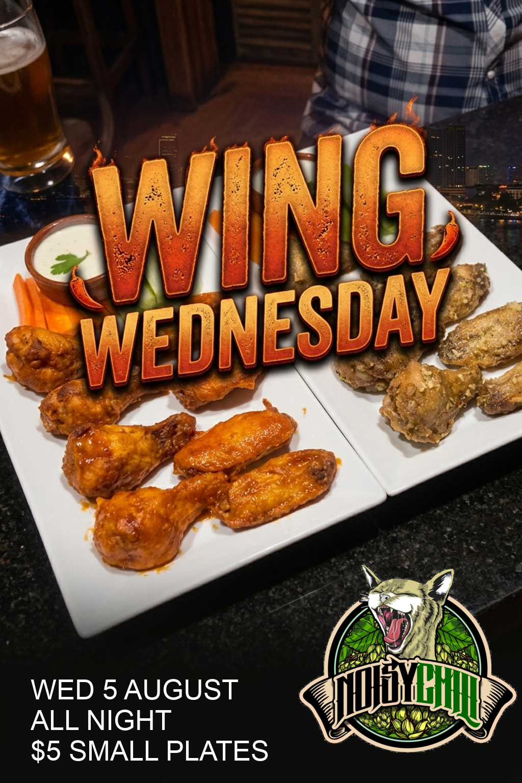 Wings are $5 and the fryer's already hot