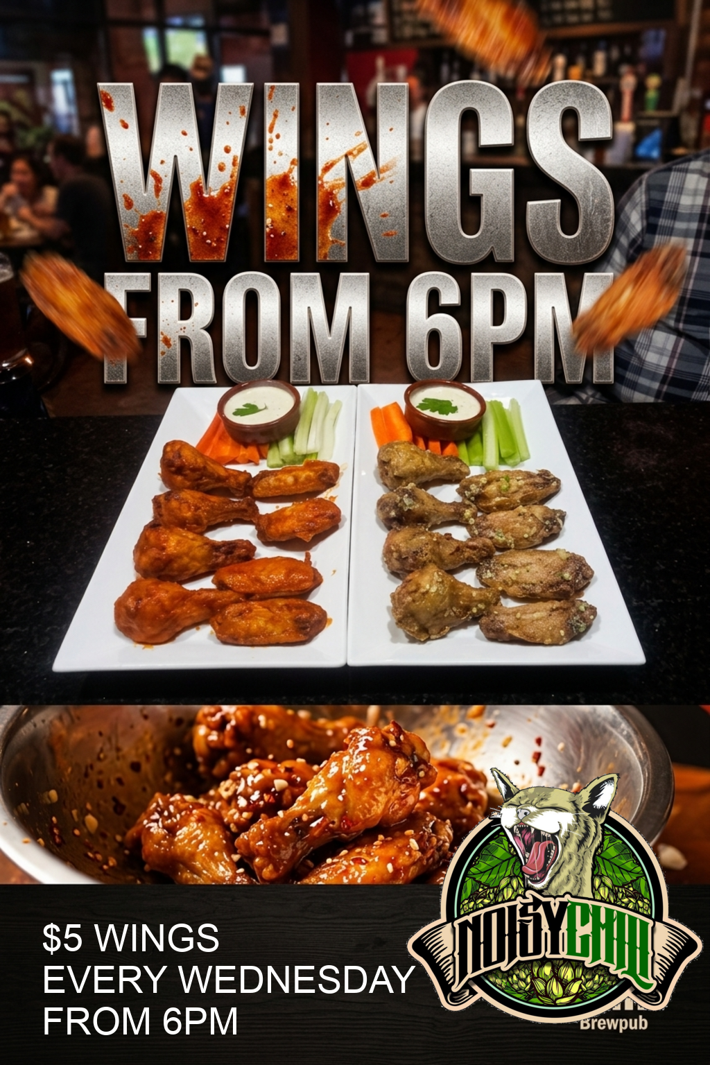 Your Wednesday Just Got Better: $5 Wings at Noisy Chili Tonight