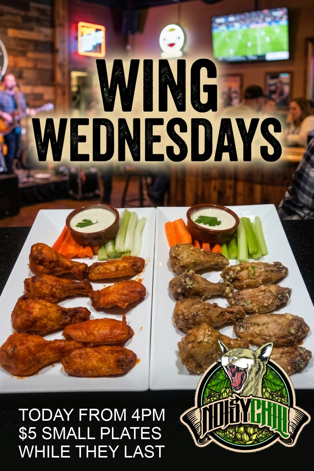 Wing Wednesdays are ON! Your $5 Mid-Week Treat is Here.